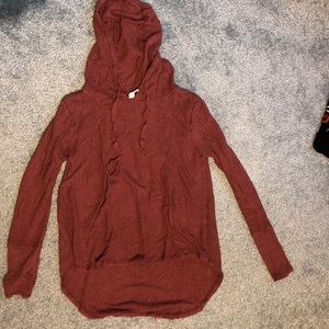 Maroon hoodie sweater